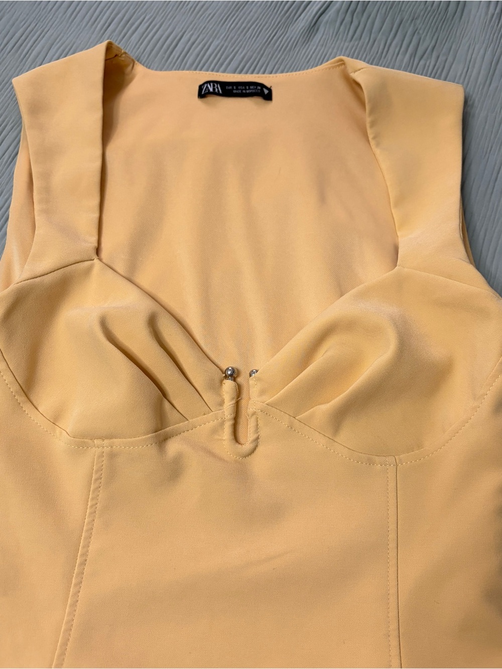 Zara Butter Yellow Bustier Bodysuit
